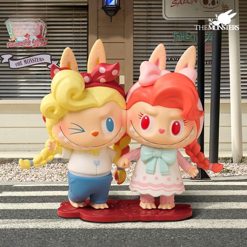 POPMART Labubu THE MONSTERS ร้านทําผมซีรีส์ของเล่นศิลปะ 9F2S JKRA