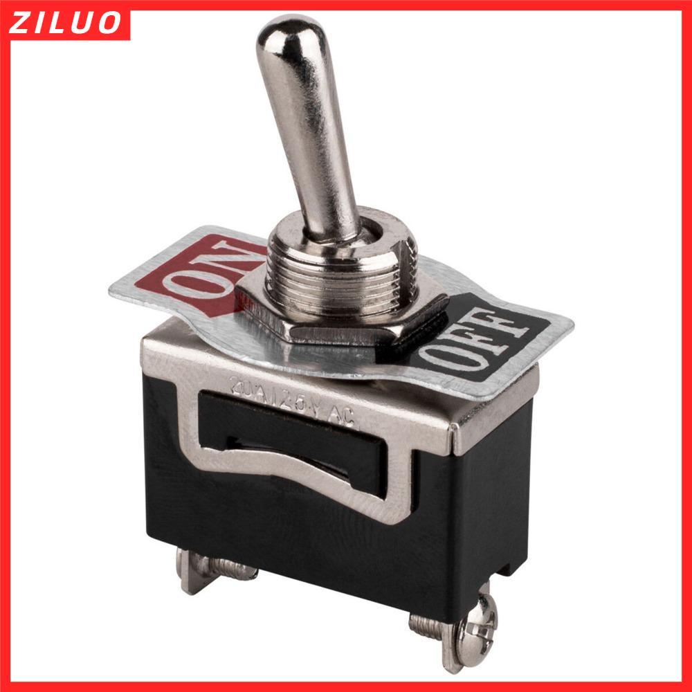 ZILUO Toggle Switch, 2Pin Spst Rocker Toggle Switch, Heavy Duty Metal 20a 125v Momentary Car