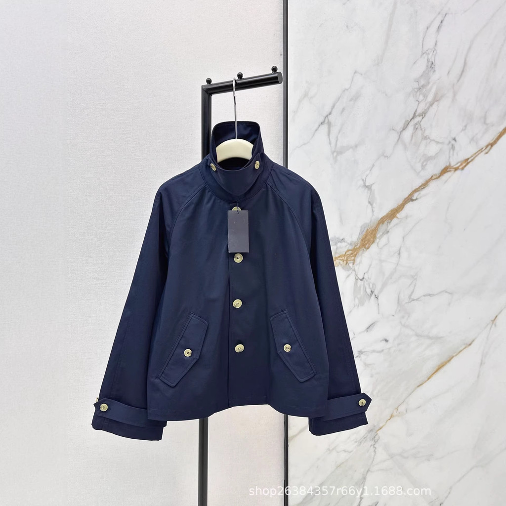 CQB1 R``L New embroidered short trench coat for early spring, perfect for creating a stylish and eff