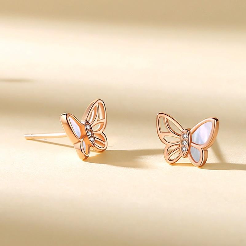 Papillon Grace Earrings ต่างหูเงินแท้ S925 [MERCELO]