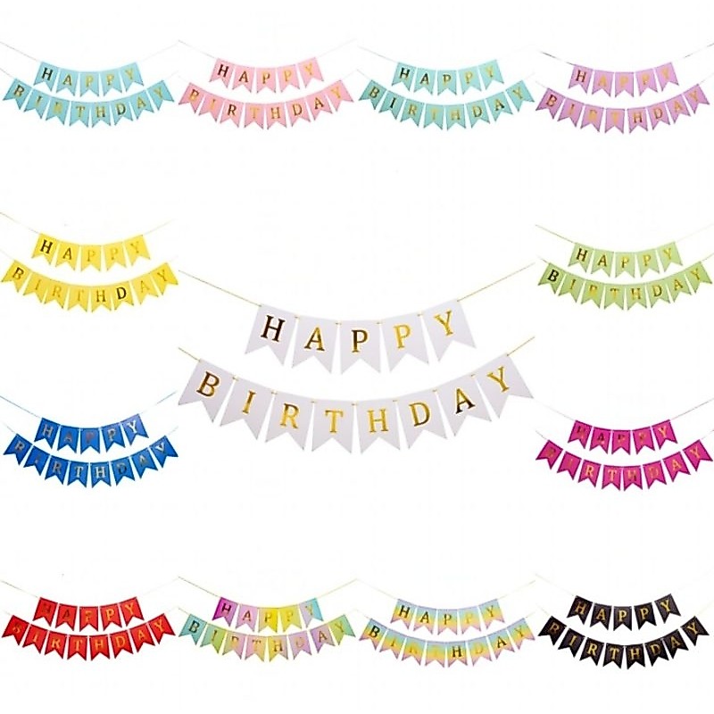 🌈 ป้ายกระดาษ Happy Birth Day
