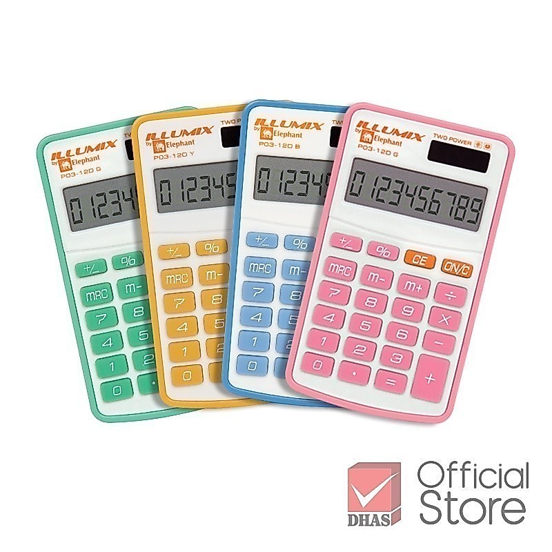 Illumix เครื่องคิดเลข เครื่องคิดเลขแบบพกพา รุ่น P03-12D จำนวน 1 เครื่อง