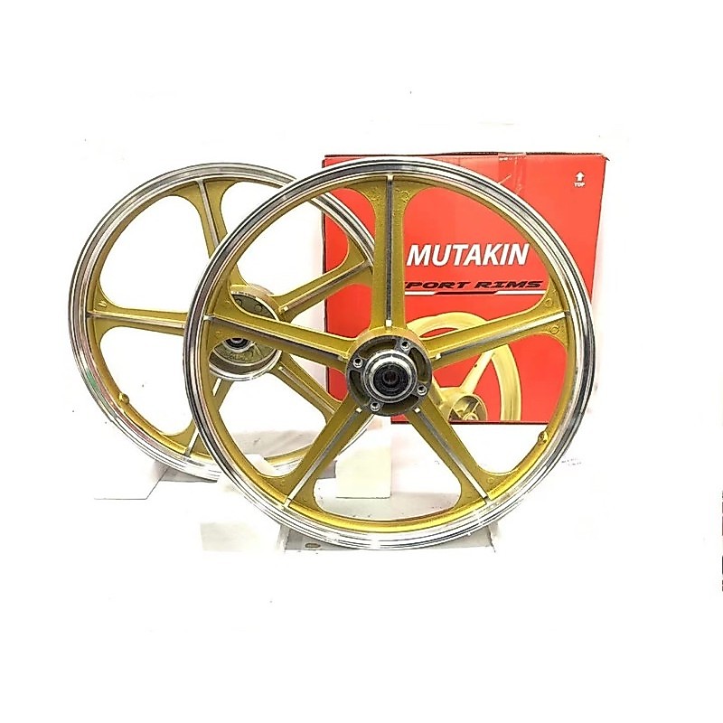 GTO SPORT RIM 5 BATANG 555 KAKI GOLD / BLACK MUTAKIN WAVE100 WAVE125 WAVE110 KRISS-1 KRISS-2 EX5 DRE