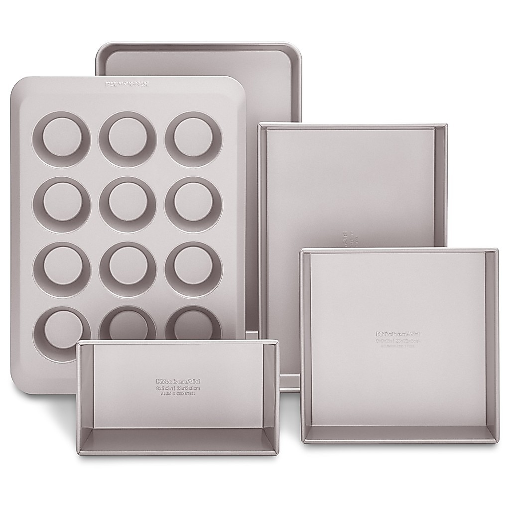 KitchenAid KB2CNSS5 Classic Nonstick Bakeware 5-piece (Silver) / พิมพ์อบขนมปัง