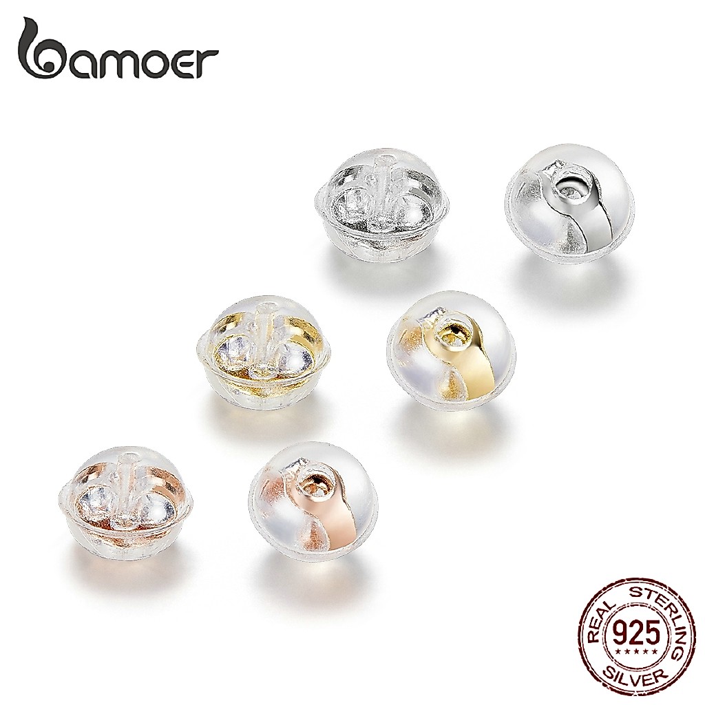 Bamoer ที่อุดหูซิลิโคน เงิน 925 EF001