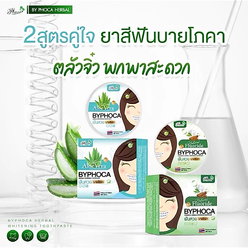 ยาสีฟัน ฟันสวย บายโภคา (25)กรัม มีให้เลือกสองสูตร สีเขียวและสีฟ้าของแท้ 100% พร้อมส่ง📦📦📦