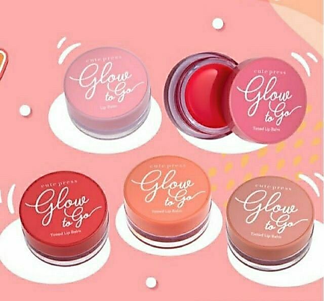 ถูก/แท้/ส่งฟรี  ลิปบาล์ม Cute Press Glow to go Tinted Lip Balm ลิปมัน ของแท้สินค้าลอตหมดอายุ2027