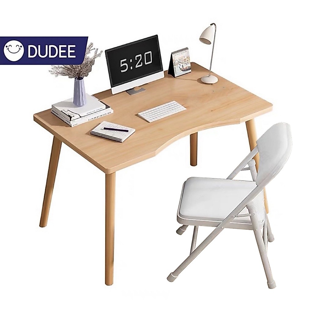 DUDEE ชุดโต๊ะทำงานไม้อัด120*60cm ขอบมนกันชนกระแทก