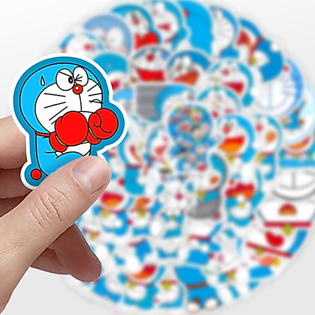 💥พร้อมส่ง💥JAPAN ANIME Doraemon ドラえもん โดราเอมอน sticker สติกเกอร์กันน้ำรูปแบบที่แตกต่างกัน 50ชิ้น