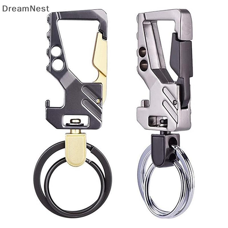 [DreamNest] Simple Multifunctional Men พวงกุญแจเข็มขัดเอวคลิป Anti-lost Bule Key แหวนอุปกรณ์เสริมพวงกุญแจรถที่เปิดขวดจี้ (th)