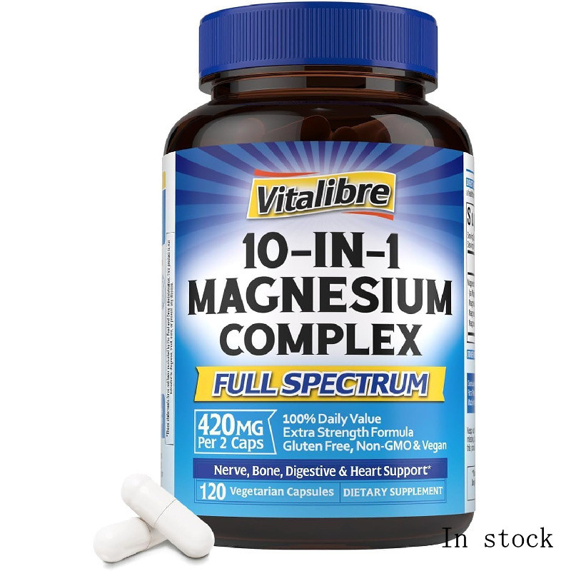 ในสต็อกVitalibre10in1Complex,420mgElemental|UltraStrength,MaxAbsorption|ChelatedSupplementforNerves,