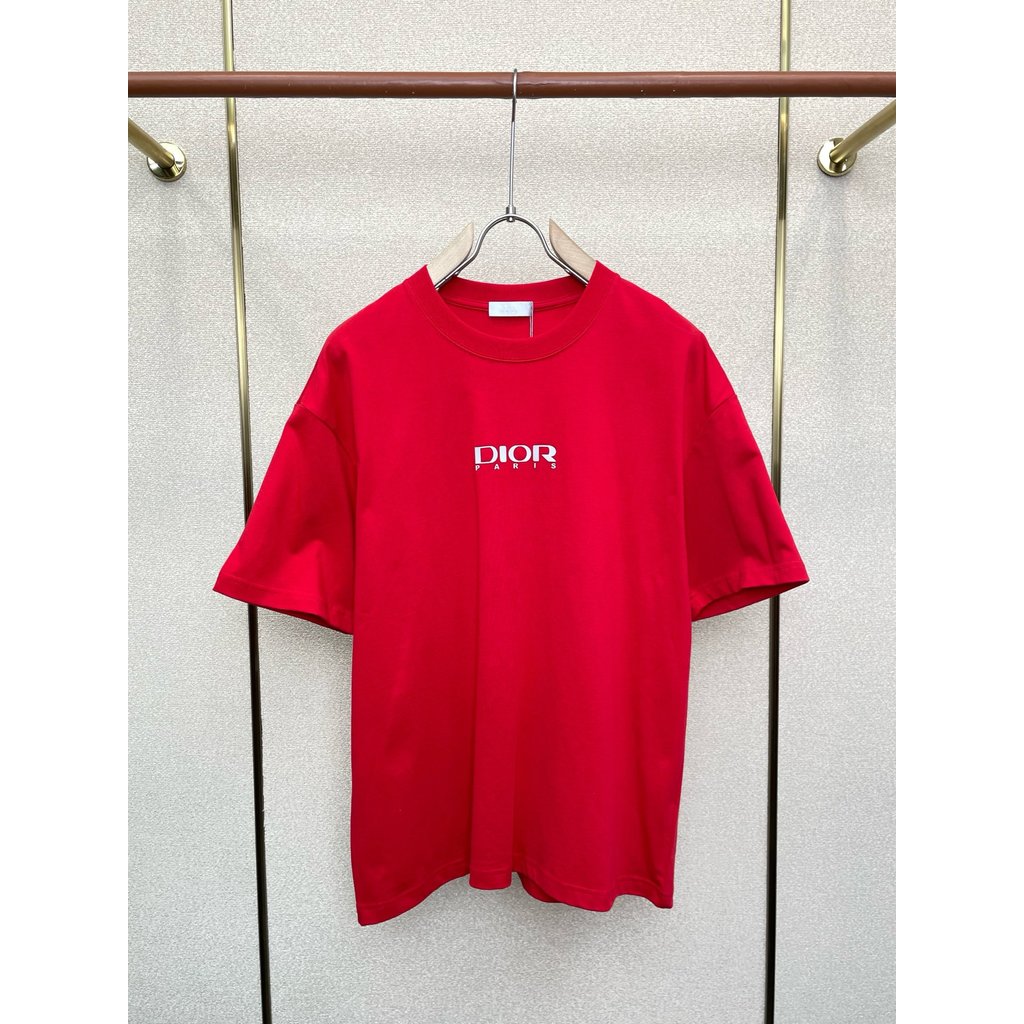 ดิออร์/ดิออร์/20262026คลาสสิกรอบคอแขนสั้นเสื้อยืดผู้ชายผู้หญิง All-Match ญี่ปุ่นเคาน์เตอร์สไตล์สบาย 