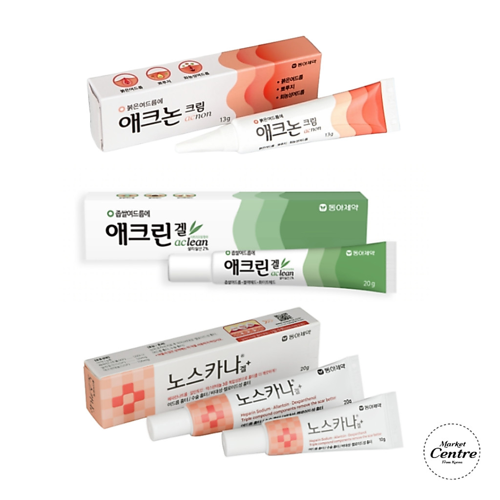 DONG-A Acnon 13g Aclean 20g Noscarna 10g Noscarna 20g