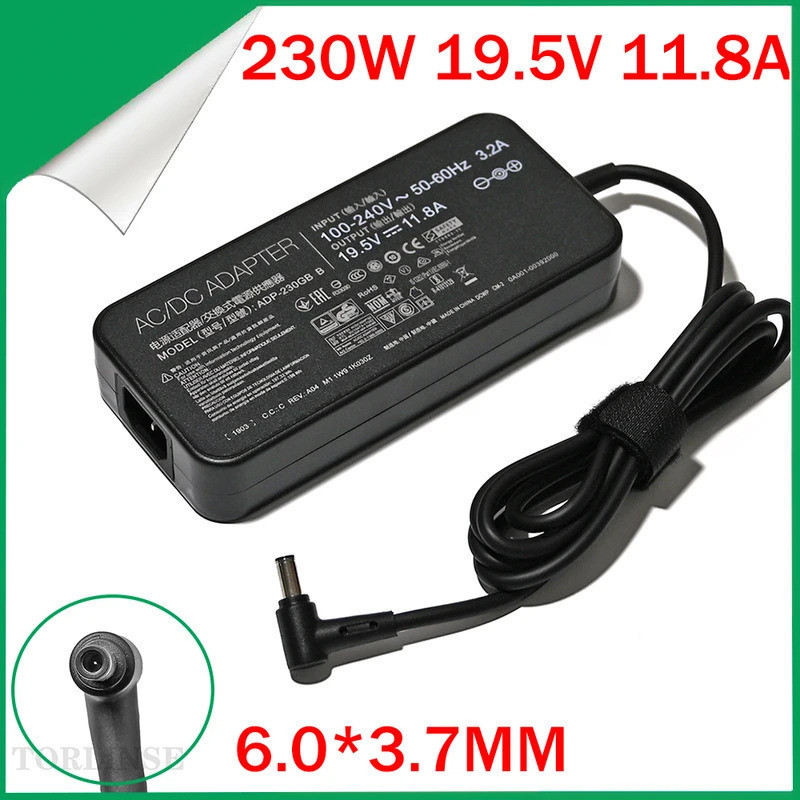 อะแดปเตอร์แล็ปท็อป 19.5V 11.8A 230W 6.0*3.7 มม.ADP-230GB B AC Power Charger สําหรับ ASUS ROG Strix G