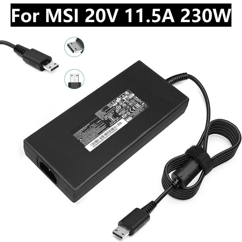 230W 20V11.5A USB Tip Power Adapter สายไฟสําหรับ MSI GE76 GE66 Raider MSI GP76 GP66 เสือดาวแล็ปท็อปส