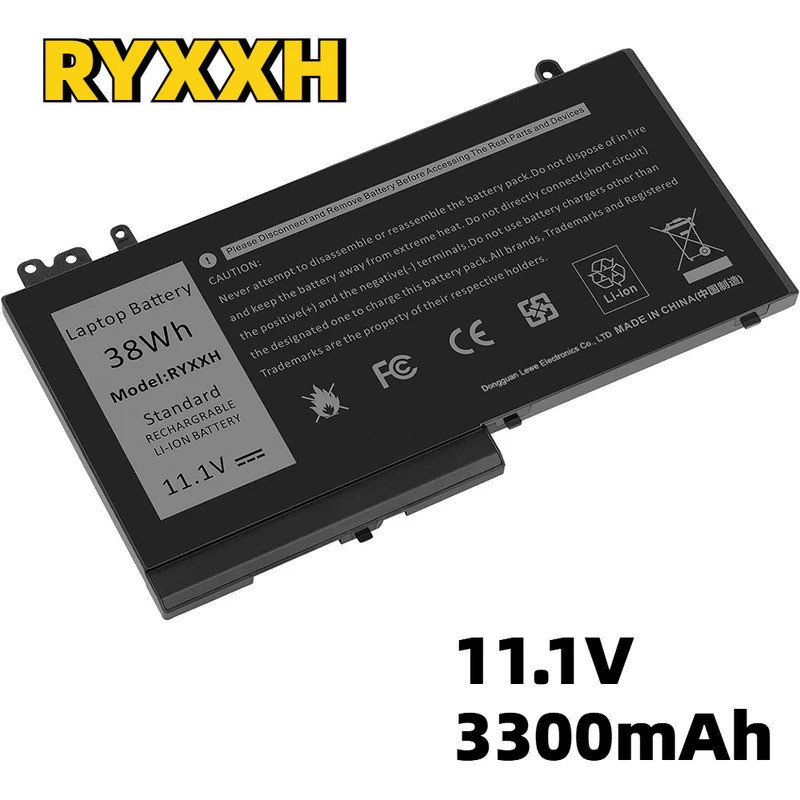 38Wh RYXXH แบตเตอรี่แล็ปท็อปสําหรับ Dell Latitude 12 5000 E5250 P25S001 E5450 E5550 3150 P21T001 316