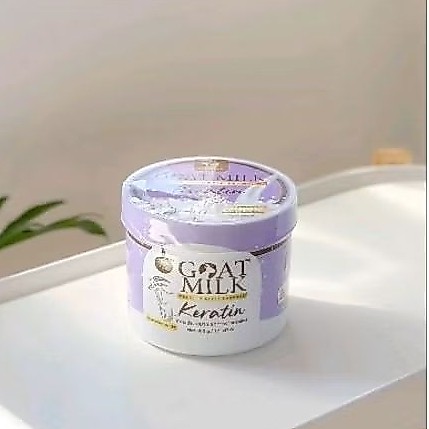 เคราตินม่วง เคราตินหมักผมนมแพะ กระปุกม่วง ขนาด 500 g.