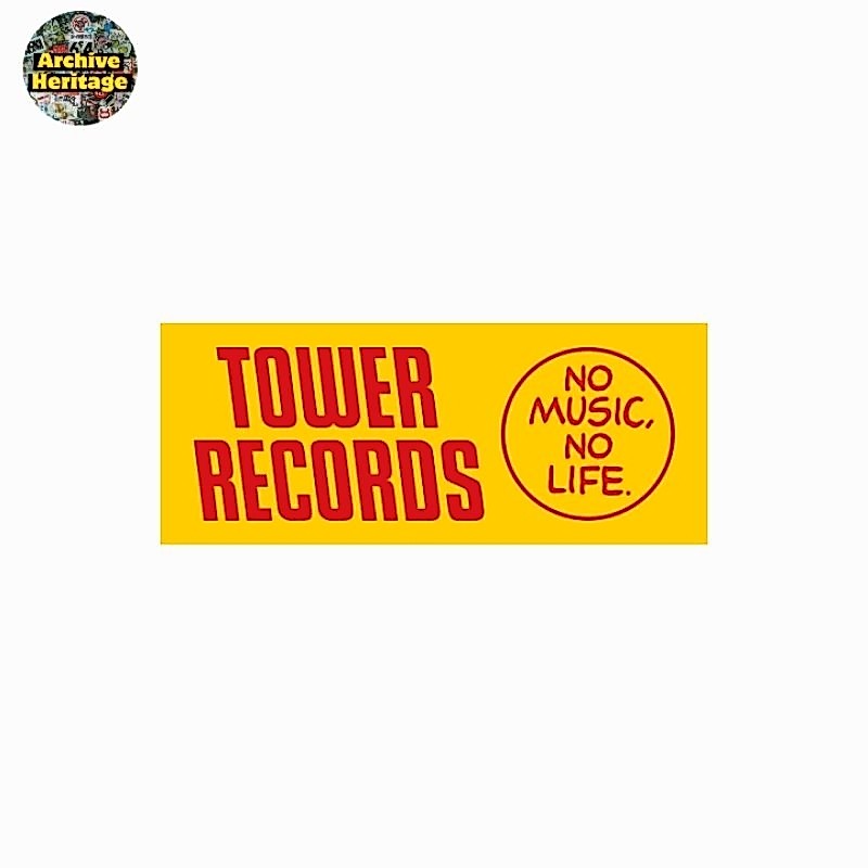 Tower Records No Music No Life ป้ายโลโก้ สติ๊กเกอร์เพลง