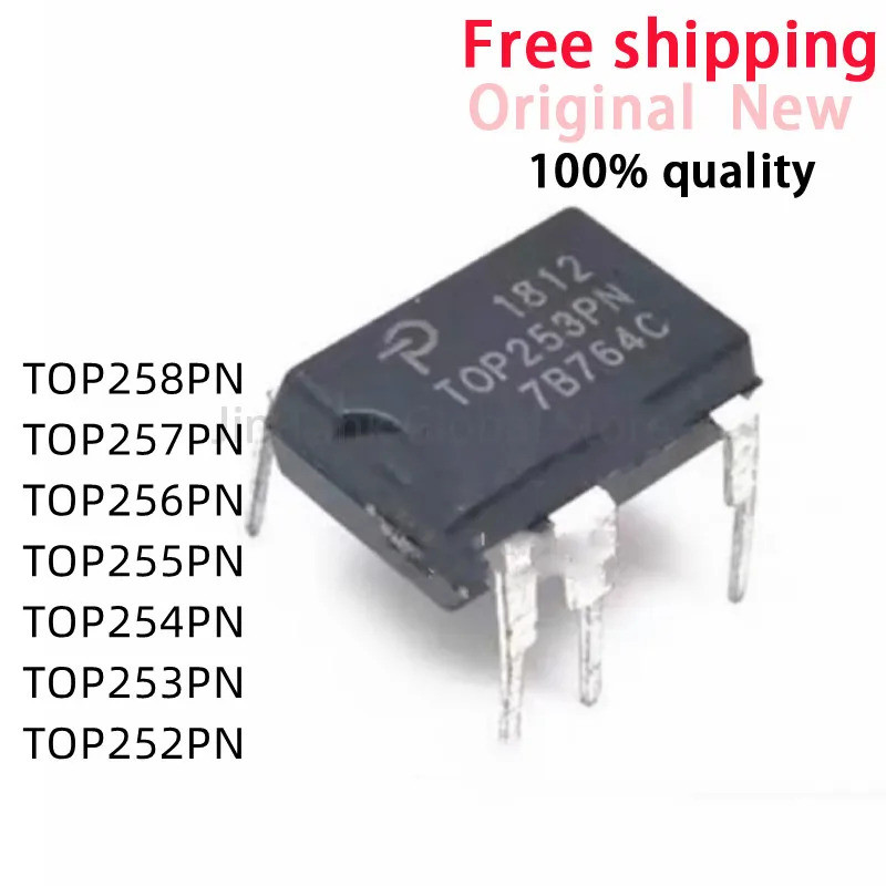 5 ชิ้น TOP258PN TOP257PN TOP256PN TOP255PN TOP254PN TOP253PN TOP252PN DIP-7 ชิป IC ในสต็อกขายส่ง