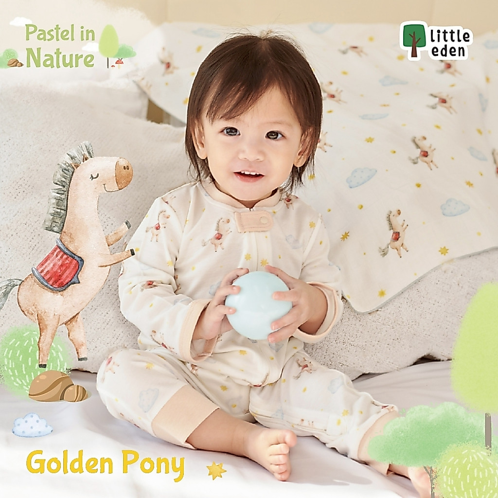 ใหม่! Little Eden - ชุดนอนหมีเด็กเล็ก อายุ 0-18 เดือน (Pastel in Nature Collection)