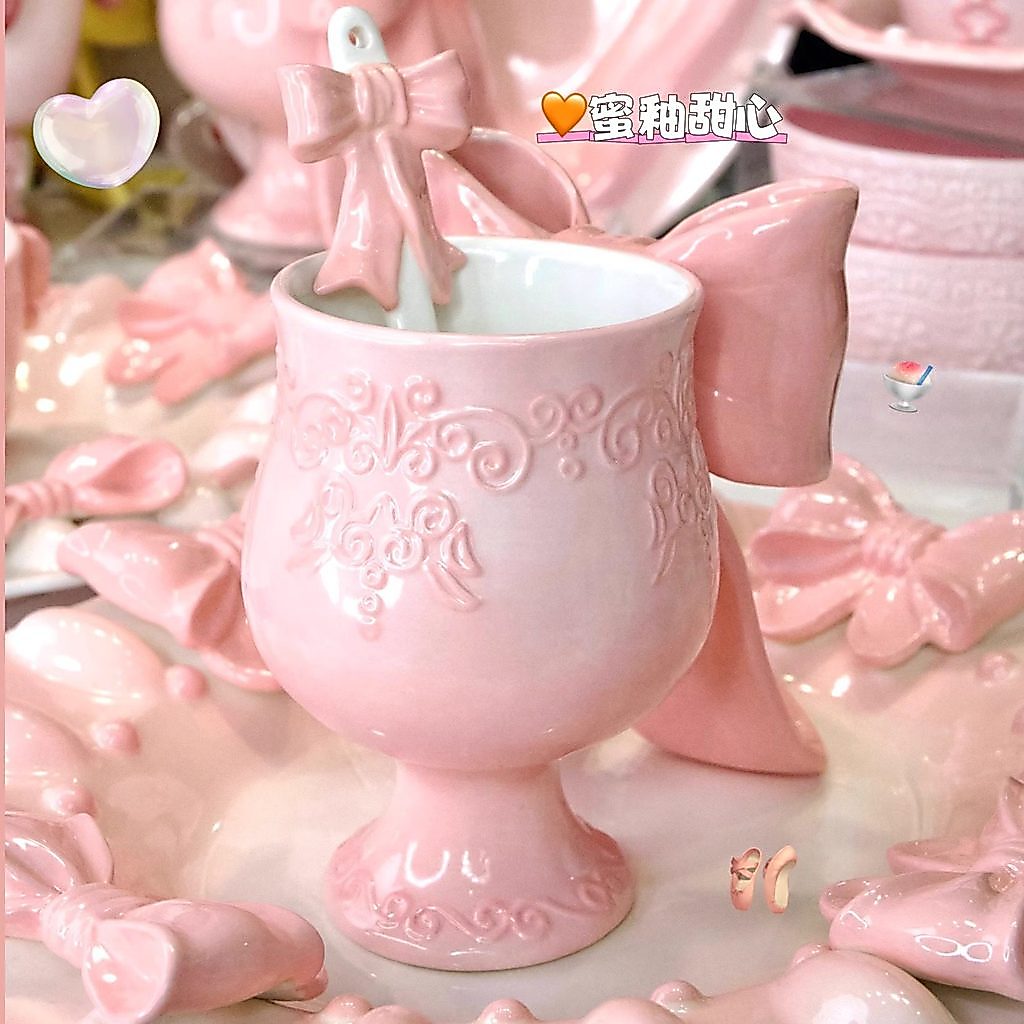 [กุทัณฑ์] แก้วนูนกาแฟเซรามิกอาหารเช้านมคู่สาวของขวัญของที่ระลึกถ้วยน้ํา