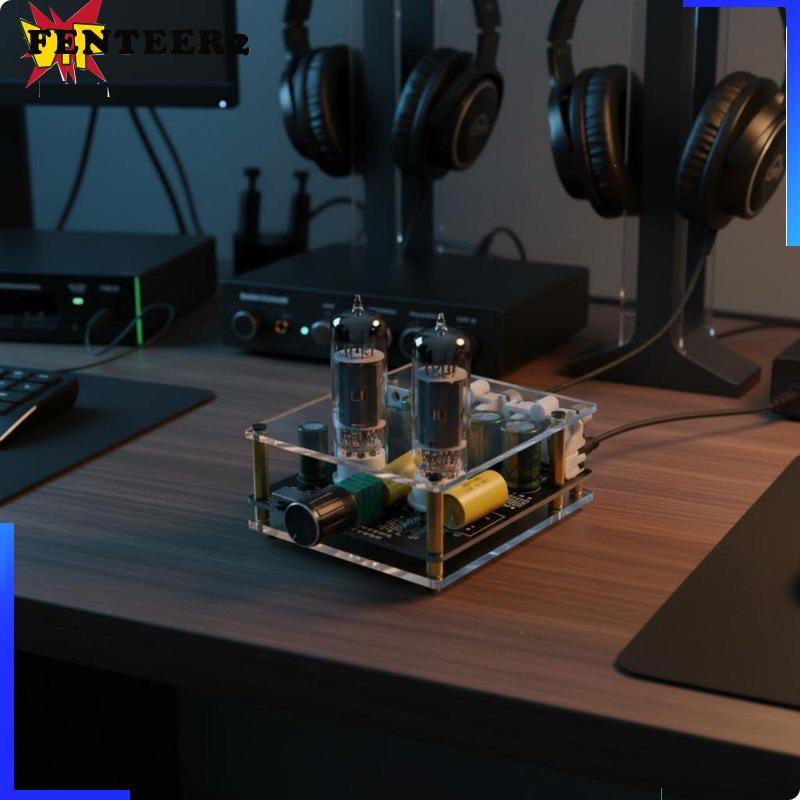 [Fenteer2] 6J3 หลอดเครื่องขยายเสียงเสียงต่ํา Hi-Fi หลอด Preamp บอร์ดอินพุต RCA สเตอริโอ Preamplifier