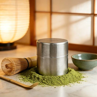 MLADEN ตะแกรงสแตนเลส Matcha ผง อาหารเกรด 304 สแตนเลส ด้วยลูกปัดตะแกรง กระป๋องร่อนผงมัทฉะสั่นมือ
