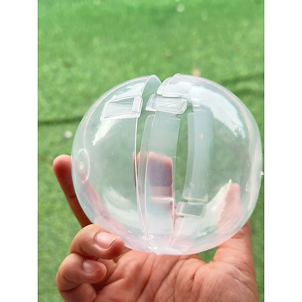 ไข่กาชาปอง ไข่จับฉลาก สีใสแบบมีหูล็อค 10 CM. ราคาต่อลูก