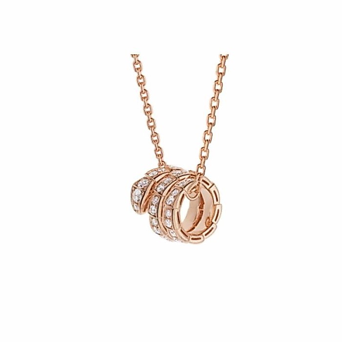 Snake Rose Gold Bone Necklace for Women Full Diamond Color Gold Snake Shape Necklace Clavicle Chain