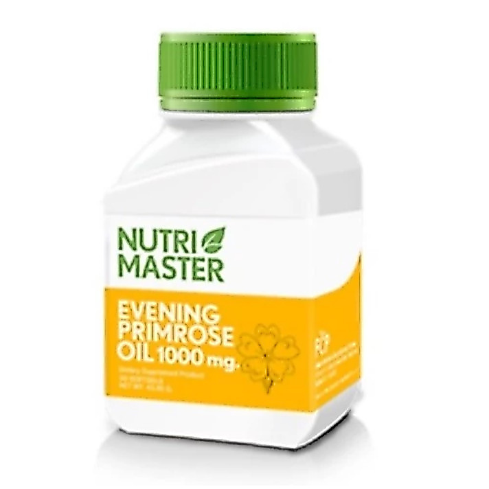 Nutri Master Evening Primrose Oil ( EPO ) 1000 mg 30 caps นูทรี มาสเตอร์ อีฟนิ่ง พริมโรส ออยล์ 1000 มก.