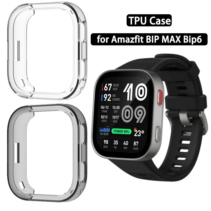 เคสป้องกันฝาครอบโปร่งใส TPU สําหรับ Huami Amazfit Bip Max Bip6