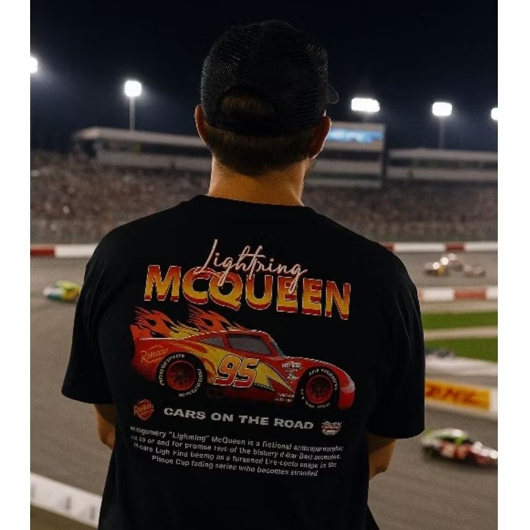 เสื้อยืด KAOS LIGHTNING MCQUEEN 24S ผ้าฝ้ายพรีเมี่ยม COMBED TYPE 4 เสื้อยืดแขนสั้นฤดูร้อน S-5XL