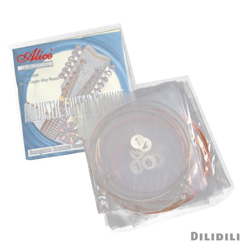 [Dilidili] สายกีตาร์อะคูสติกพื้นบ้าน 12 ชิ้น E/B/G/D/A/E Quick Response
