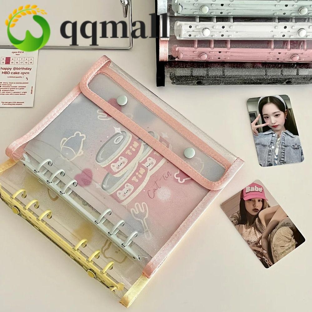 Qqmall A6 Binder Photocard Holder, PVC Journal Notebook Photocards สมุดภาพ, อัลบั้มรูปไอดอลเปลี่ยนการ์ด Binders Creative Photo Booth กรอบสาวของขวัญ