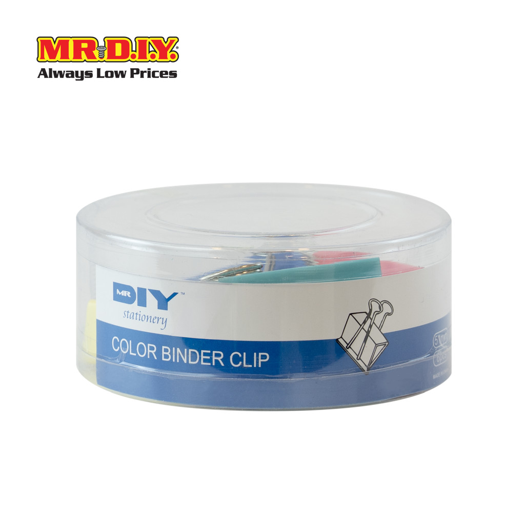 MR.D.I.Y. คลิปหนีบกระดาษสีสันสดใส ขนาด 51 มม. จำนวน 6 ชิ้น/แพ็ก