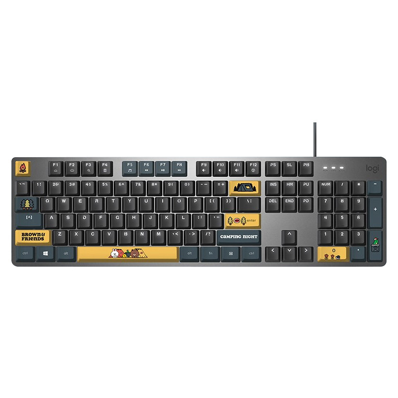 Dahlyou Logitech Logitech K845 Mechanical Keyboard เกมแบบมีสาย Backlight Line friends Keycap Camping