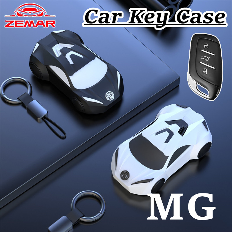 MG การออกแบบรถกีฬาใหม่ เชลล์กุญแจรถ กรณีกุญแจ ซิลิโคนกุญแจฝาครอบคลุมป้องกันกรณีกุญแจสมาร์ท อุปกรณ์เสริมแฟชั่น HS ZS EP MG5 MG3 MG4 EV 3 4 5 6 VS HEV Extender Maxus 9 Mulan