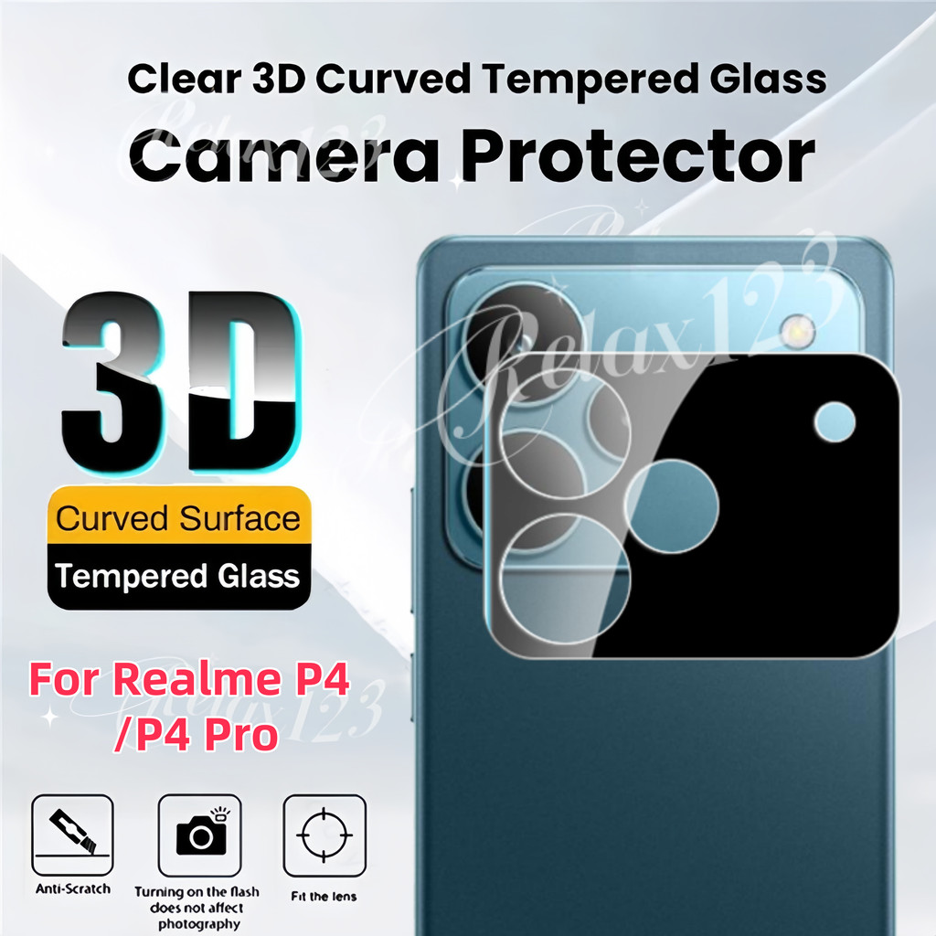 1/2/3PCSกล้องเลนส์ProtectorสําหรับRealme P4 Pro 5G 2025 3Dด้านหลังเลนส์ฟิล์มกระจกนิรภัยสําหรับRealme