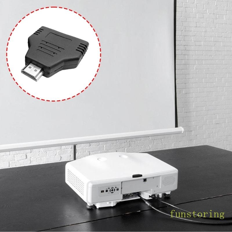 FUN HDTV Extension Cable 1080P HDTV Cable HDTV Male to Double Female Extension Cord Replacement