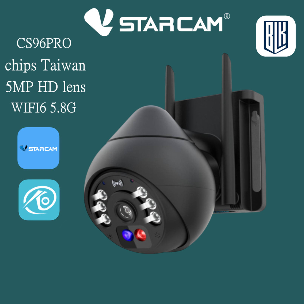 แนะนำ 💥  Vstarcam CS96PRO WIFI 5.8G 5.0MP Ai กล้องวงจรปิด กล้องวงจรไร้สายภายนอก outdoor ภาพสี IP Cam