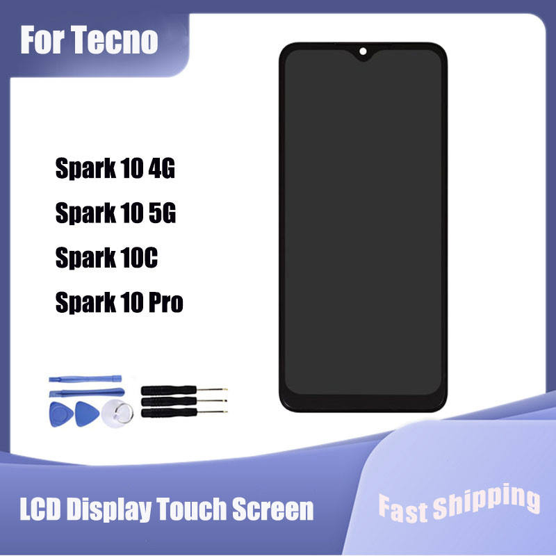 สําหรับ Tecno Spark 10 KI5q KI8 Spark 10C KI5k KI5m Spark 10 Pro KI7 จอแสดงผล LCD หน้าจอสัมผัส