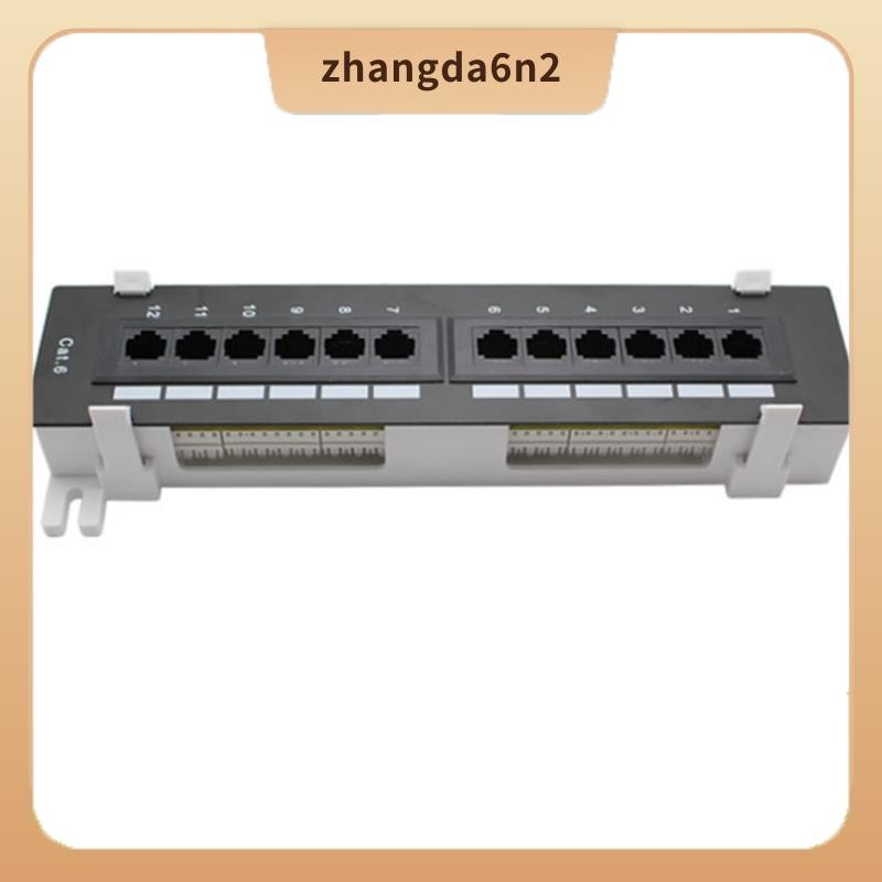 In Stock Wall Mount Rack 12 พอร์ต CAT6 แผงแพทช์ชุดเครื่องมือเครือข่าย RJ45 ชุดติดตั้งวงเล็บ