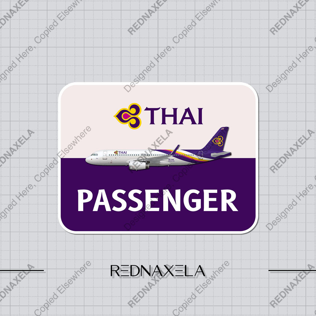 การ์ดการบินไทย สติ๊กเกอร์ไวนิล สติ๊กเกอร์ป้ายโมเดล Passanger
