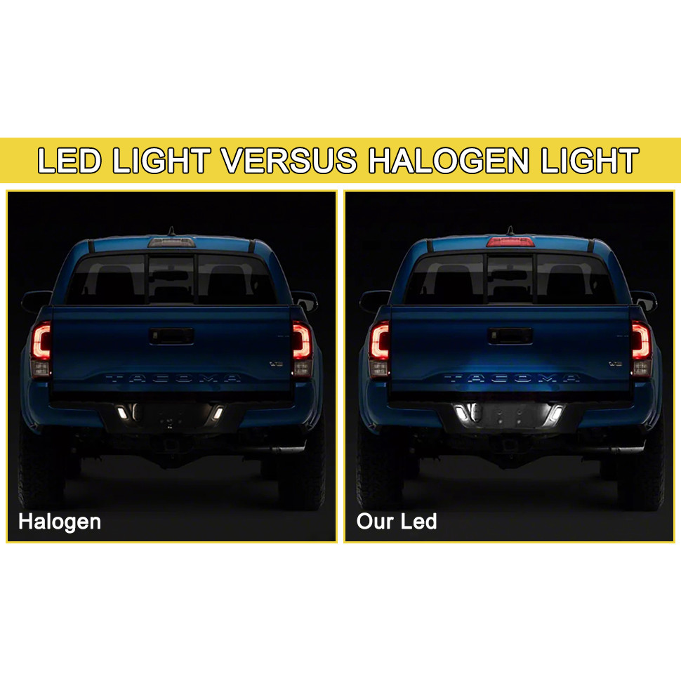 Tacoma LED ป้ายทะเบียนเปลี่ยนโคมไฟ - 18 ชิ้น Led 6000K สีขาว - แพ็ค 2 ไฟสําหรับ Toyota Tacoma (N300)