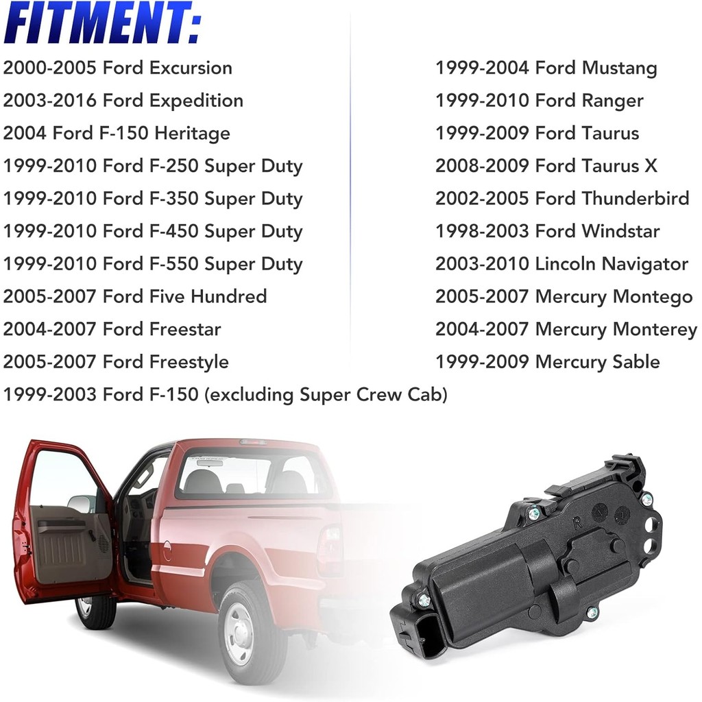 ล็อคประตูพลังงาน Actuator ด้านหน้าด้านหลังไดร์เวอร์และผู้โดยสารด้านข้างสําหรับ Ford Excursion Expedi