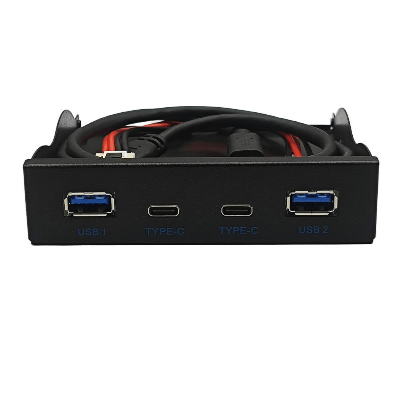 3.5 "แผงด้านหน้า 10Gbps USB 3.2 GEN2 Hub USB3.2 + Type-C Expansion Adapter Type-E Header to Front Ty
