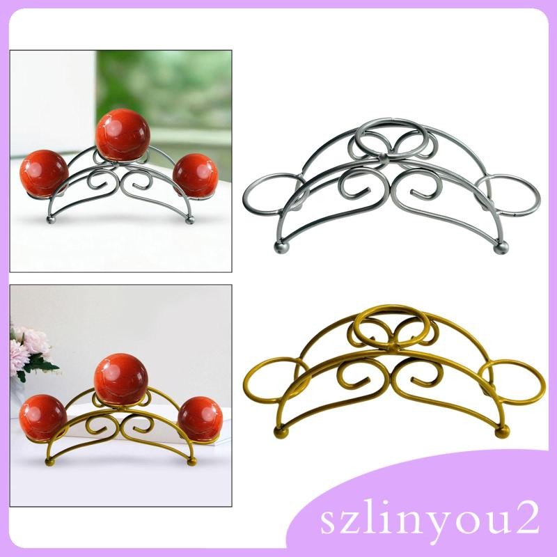 [szlinyou2] Crystal Ball Bracket Sphere Stone Support Holder Display Base Spheres Metal Holder for T