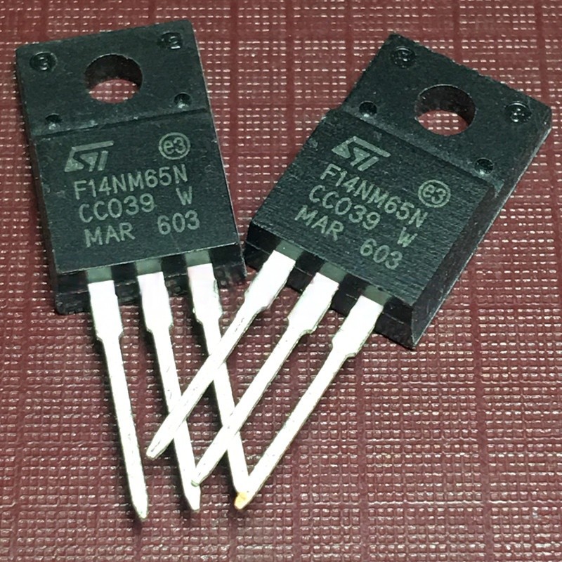 ((1 ชิ้น) ชิ้นส่วนอิเล็กทรอนิกส์ F14NM65N STF14NM65N คลังสินค้าพร้อม TO-220F 710V 12A MOS Field Effe