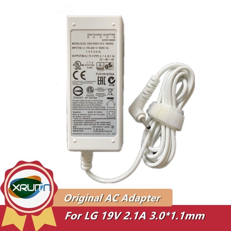 LG 19V 2.1A 3.01.0mm 40W ADS40SG192 19040G LCAP25B ของแท้ EAY63128601AC Adapter Power Charger สําหรั