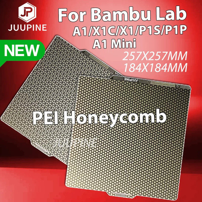 สําหรับBambulab P1sสร้างแผ่นBambulab X1cอุปกรณ์เสริมPEIรังผึ้งสแควร์Piแผ่น 257 สร้างแผ่นสําหรับBambu